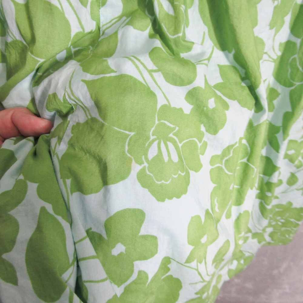 Garnet Hill Floral Print Sleeveless Dress Women's Size 6P Green White - Picture 3 of 12